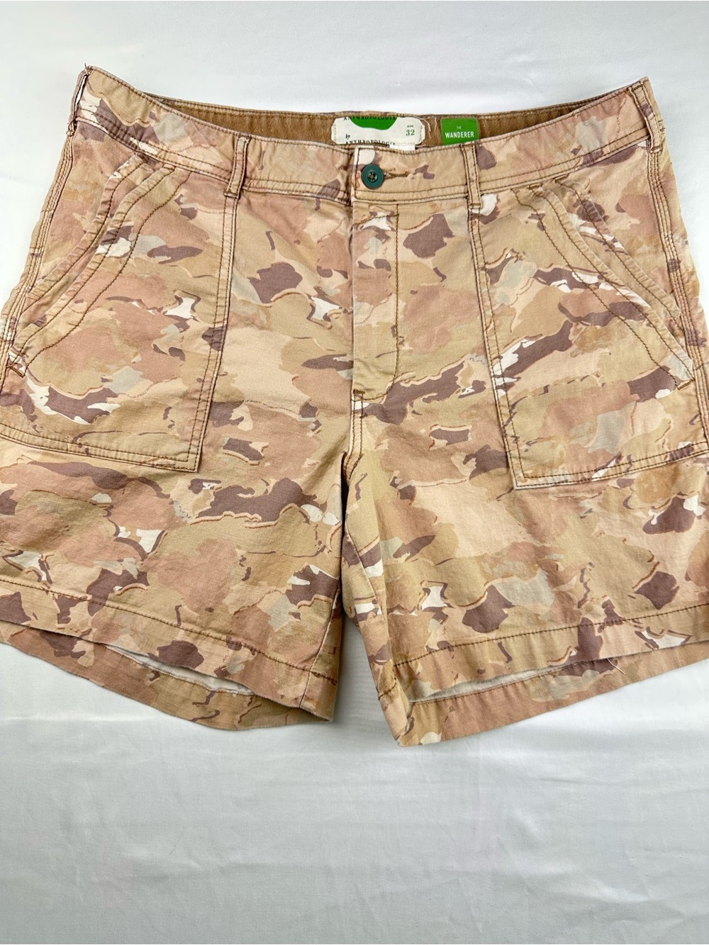 Anthro The Wanderer Camo Cargo Utility Shorts Summer Gorpcore Baggy Relaxed 32